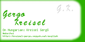gergo kreisel business card